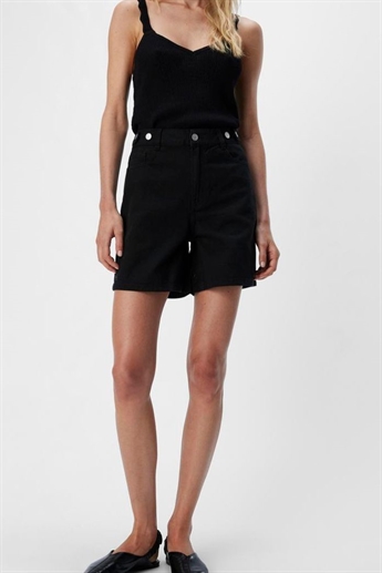 Lory Twill Shorts, Black